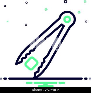 Icon for tongs, pincer Stock Vector