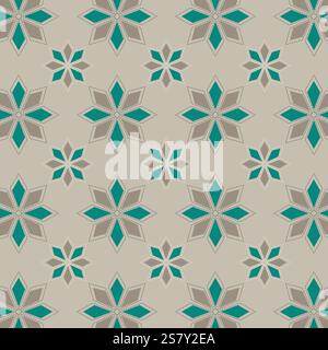 Scandinavian nordic pattern, pastel cool gray-green colors. For textiles, wrapping, packaging. Vector illustration Stock Vector
