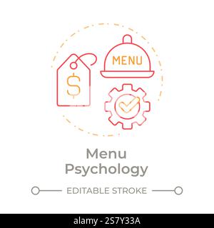 Menu psychology duo tone concept icon Stock Vector