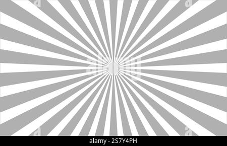 Abstract Sunburst background. Retro burst pattern sunray trendy circus spiral rays vector radial vintage starburst strips comic beam lines backdrop. Stock Vector