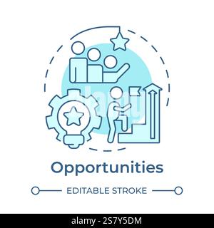 Opportunities soft blue concept icon Stock Vector