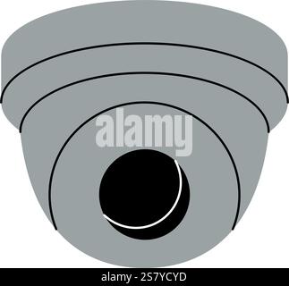 Fixed CCTV, Surveillance Security Camera. Flat Vector Icon illustration ...