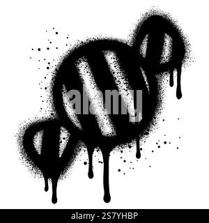 Candy wrappers graffiti with black spray paint. vector illustration. Stock Vector