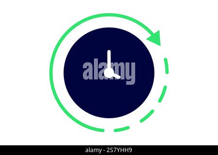 Time icon. solid icon style. icon related to time and date. time elements vector illustration Stock Vector
