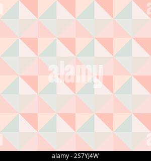 Seamless abstract geometric pattern with pastel triangles vector illustration Stock Vector