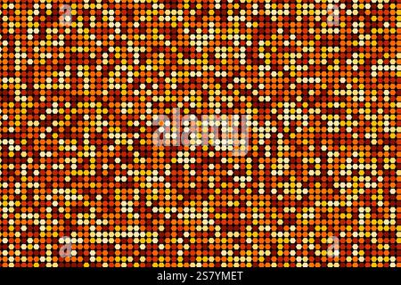 Halftone honeycomb science and technology template background, disco glowing screen monitor, vector design banner Stock Vector