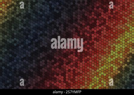 Abstract modern background hexagons texture snake scales, honeycomb gradient colors, vector template backdrop banner Stock Vector