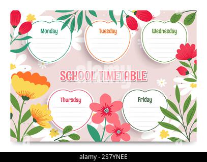 background frame design of School Timetable, Schedule,Weekly school ...