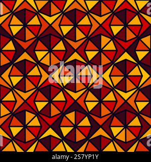 Seamless geometric mosaic pattern vector illustration Stock Vector