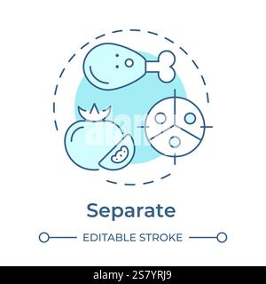 Separate soft blue concept icon Stock Vector