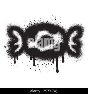 Candy wrappers graffiti with black spray paint. vector illustration. Stock Vector