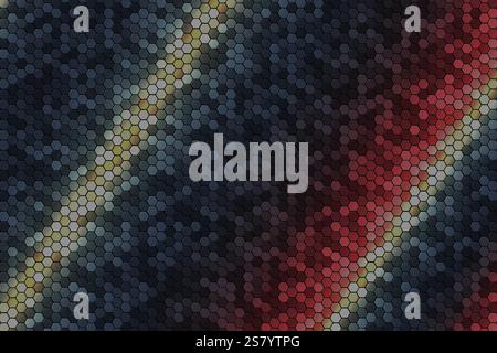 Abstract modern background hexagons texture snake scales, honeycomb gradient colors, vector template backdrop banner Stock Vector