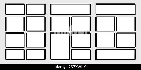 set storyboard layout template for rapidly create the comic book style ...