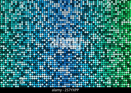 Halftone honeycomb science and technology template background, disco glowing screen monitor, vector design banner Stock Vector