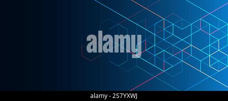 The graphic design elements with isometric shape blocks. Creative vector illustration of abstract geometric background Stock Vector