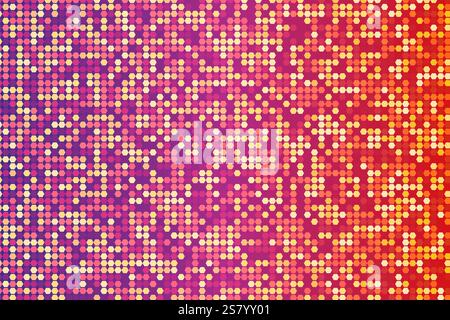 Halftone honeycomb science and technology template background, disco glowing screen monitor, vector design banner Stock Vector