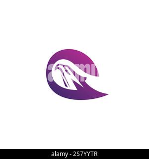 G Eagle Logo Vector Illustration. Letter G Icon Stock Vector