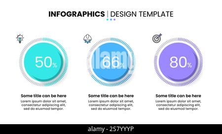 Infographic template with icons and 3 options or steps. Can be used for workflow layout, diagram, banner, webdesign. Vector illustration Stock Vector