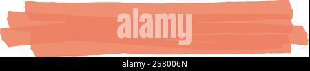 Wide brushstroke of light red paint covering a white surface, creating a vibrant and textured artistic effect, blending shades of red, orange, and pink for a dynamic visual experience Stock Vector