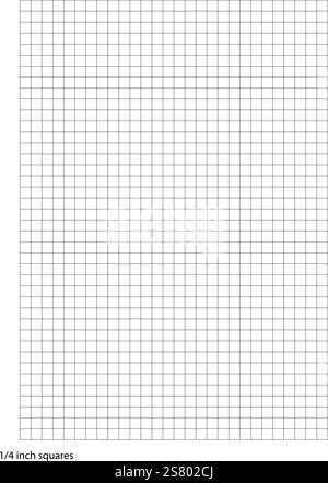 Graph Paper Fourth Inch Graph Paper quarter inch squares printable template A4 notebook format ...