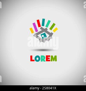 Eye logo. hand drawn. Not AI, Vector illustration Stock Vector