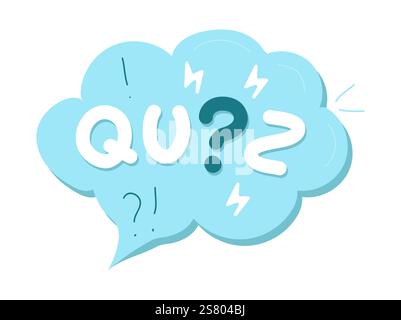Quiz time label featuring a question mark, Stock Vector