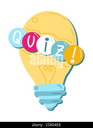 Quiz time label featuring a question mark, Stock Vector