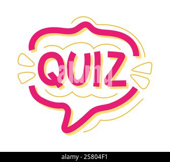 Quiz time label featuring a question mark, Stock Vector