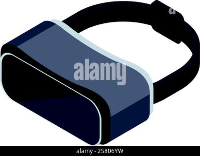 Vr headset isolated on white background, showing new technology for gaming, entertainment and business purposes, creating immersive experiences Stock Vector