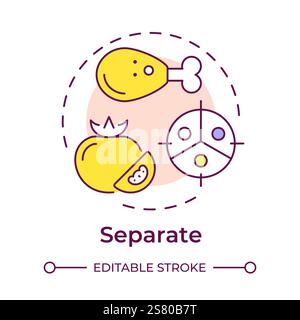 Separate multi color concept icon Stock Vector