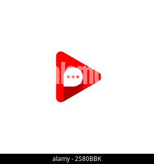 Video Chat Logo Vector. Play Video Icon Stock Vector