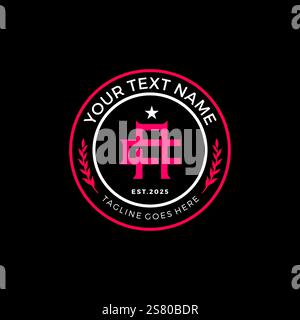 Letter AC With Label Vintage Logo Design Stock Vector