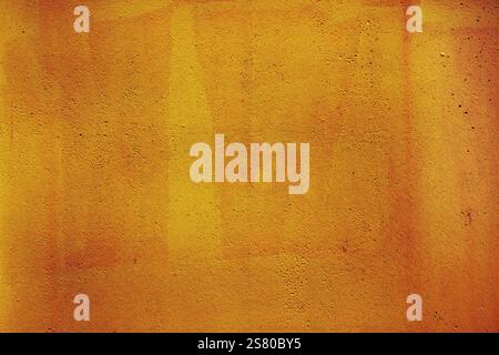 Texture of yellow concrete wall as background and design element Stock Photo