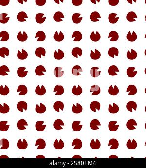 Horse footprint icon vector seamless pattern template illustration logo design on transparent background Stock Vector