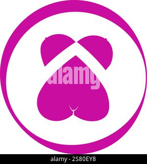 Logo suitable for women s clinic or plastic surgery clinic in the shape of a heart and a woman s body Stock Vector