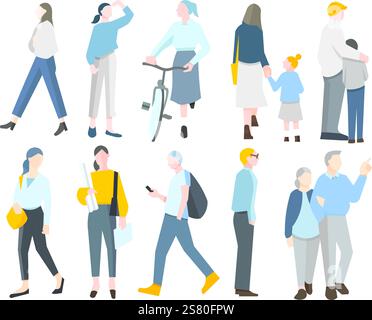 Vector Icon Set Line Drawing Illustration Various people- Various motion- Vector Icon Set Line Drawing Clipart Jumping and leaping people Stock Vector