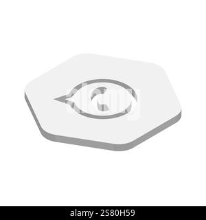 WattsApp instant messaging app icon. 3D isometric vector illustration. Stock Vector