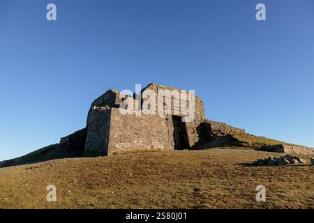 The Jubilee Tower on the summit of Moel Famau in the Clwydian Range, North Wales Stock Photo