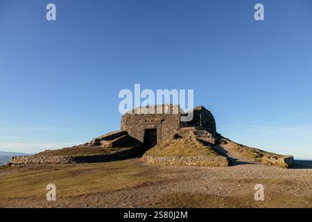 The Jubilee Tower on the summit of Moel Famau in the Clwydian Range, North Wales Stock Photo
