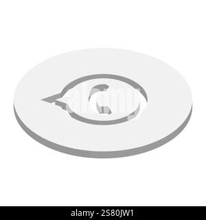 WattsApp instant messaging app icon. 3D isometric vector illustration. Stock Vector