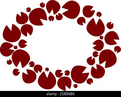 Horse Shoe oval vector frame template Icon , Horse Hoof Wear Protector Art Illustration on transparent background Stock Vector