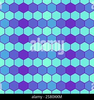 Geometric seamless pattern with hexagon tiles and gradients vector illustration Stock Vector