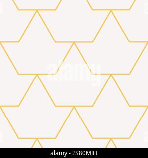 Seamless pattern of geometric gold hexagons, ideal for backgrounds, wallpapers, and textiles. High quality vector illustration for modern and minimali Stock Vector