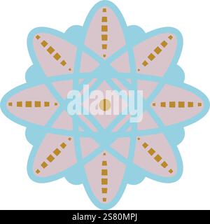 Boho infinity sign, flower, mandala in bohemian style, harmony symbol. Recycling, cyclicality Stock Vector