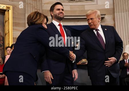 President Donald Trump greets Sen. Darline Graham, R-S.C., at a ...