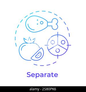 Separate blue gradient concept icon Stock Vector