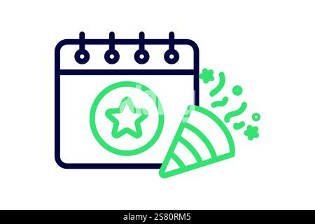 Event icon. line icon style. icon related to time and date. time elements vector illustration Stock Vector