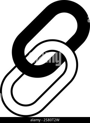 A chain link symbol gives a sense of strength and stability Stock Vector