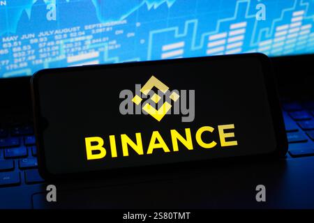 Canada. 20th Jan, 2025. In this photo illustration, the Binance logo is seen displayed on a smartphone screen. Credit: SOPA Images Limited/Alamy Live News Stock Photo