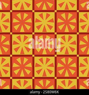 Geometric seamless pattern with triangles and squares vector illustration Stock Vector